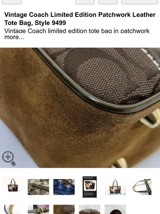 Coach Limited Edition Patchwork Leather Tote Bag Style No. 9499 - Multi-Color - Picture 8 of 10